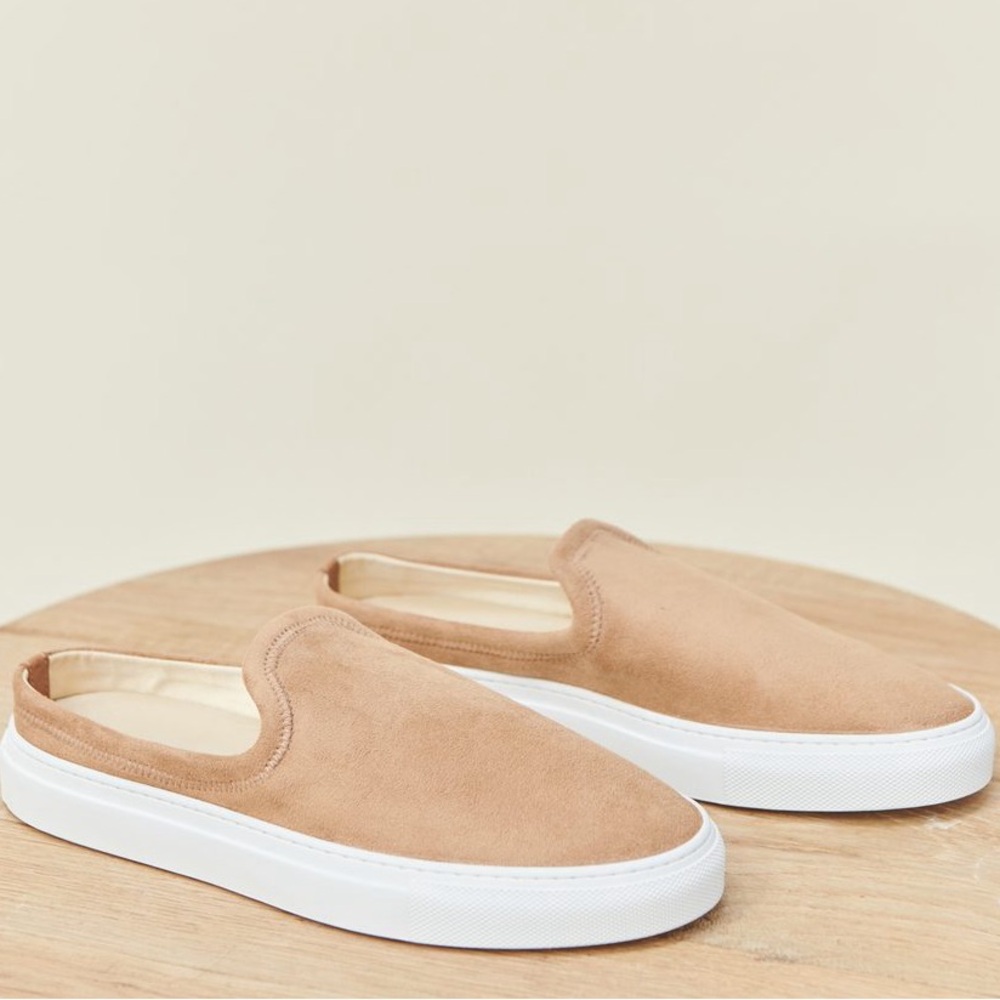 Tan Jenni Kayne Suede Slip-On Sneakers